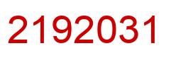 Número 2192031 imagen rojo