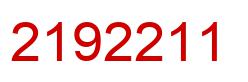 Number 2192211 red image