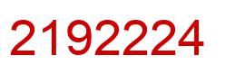Number 2192224 red image