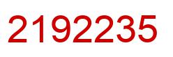Number 2192235 red image