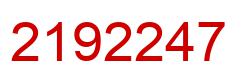 Number 2192247 red image