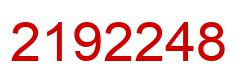 Number 2192248 red image
