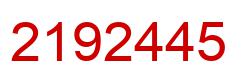 Number 2192445 red image