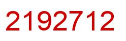 Number 2192712 red image
