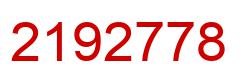 Number 2192778 red image