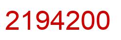 Number 2194200 red image