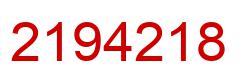 Number 2194218 red image