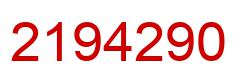 Number 2194290 red image
