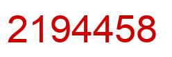 Number 2194458 red image