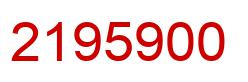 Number 2195900 red image
