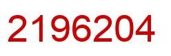 Number 2196204 red image