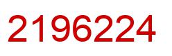 Number 2196224 red image