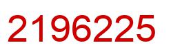 Number 2196225 red image