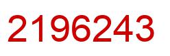 Number 2196243 red image