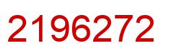 Number 2196272 red image