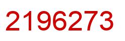 Number 2196273 red image
