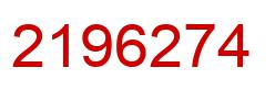 Number 2196274 red image