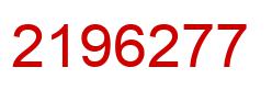 Number 2196277 red image
