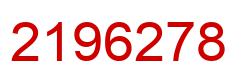 Number 2196278 red image