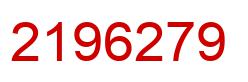 Number 2196279 red image