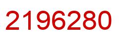Number 2196280 red image