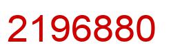 Number 2196880 red image