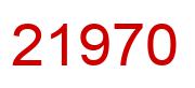 Number 21970 red image