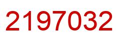 Number 2197032 red image