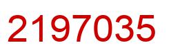 Number 2197035 red image