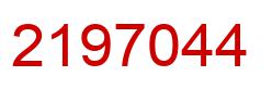 Number 2197044 red image