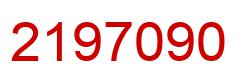 Number 2197090 red image