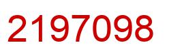 Number 2197098 red image