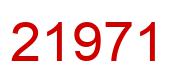 Number 21971 red image