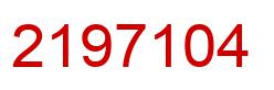 Number 2197104 red image