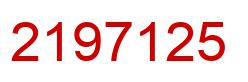 Number 2197125 red image