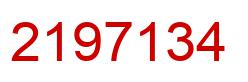 Number 2197134 red image