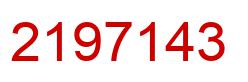 Number 2197143 red image