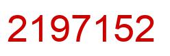 Number 2197152 red image