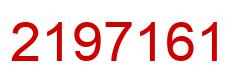 Number 2197161 red image