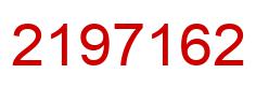 Number 2197162 red image