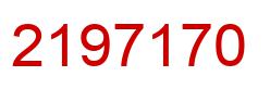 Number 2197170 red image