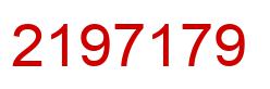 Number 2197179 red image