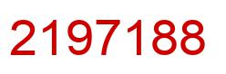 Number 2197188 red image