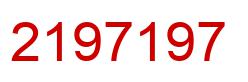 Number 2197197 red image