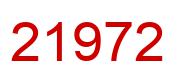 Number 21972 red image