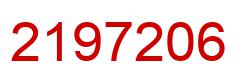 Number 2197206 red image