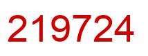 Number 219724 red image