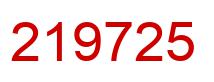 Number 219725 red image