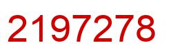 Number 2197278 red image