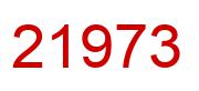Number 21973 red image